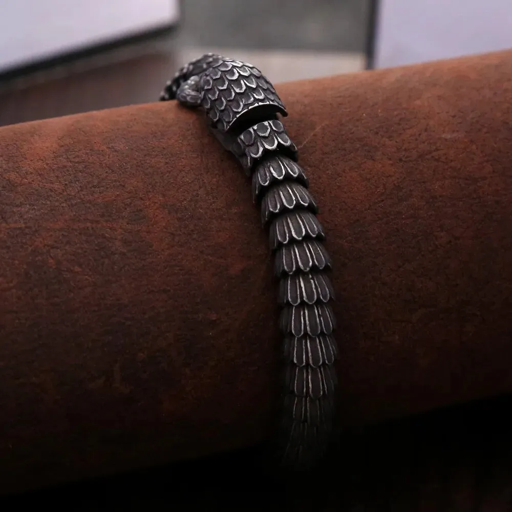 Men and Women Vintage Punk Gothic Stainless Steel Snake Bracelet