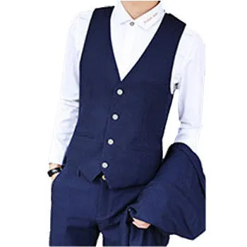 Men SM6azers and Jackets Dress Suit Vests Veste De Loisir Men's Casual Slim Fit Sleeveless SM6azers Jackets SM6