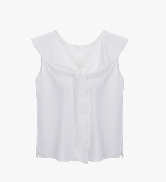 MICHAA  |Casual Style Sleeveless Street Style V-Neck Plain