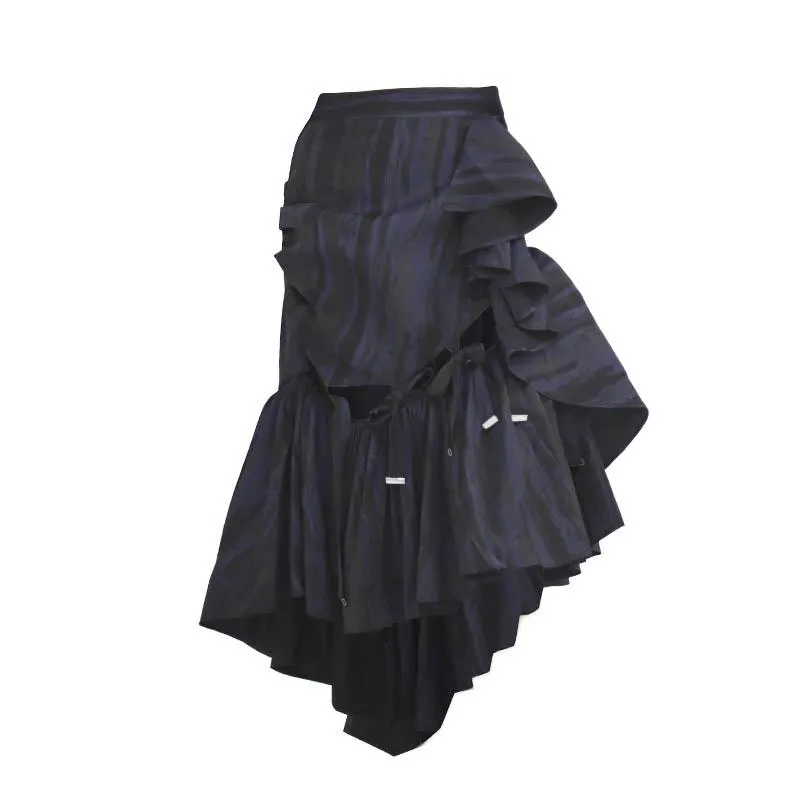 Mieko Ruffle Irregular Skirt