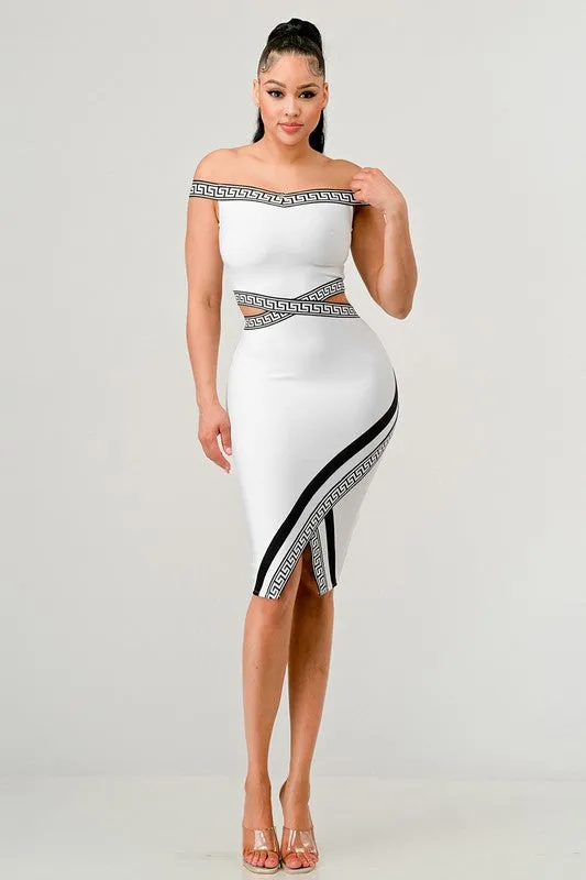 Naya Off Shoulder Bandage Mini Dress