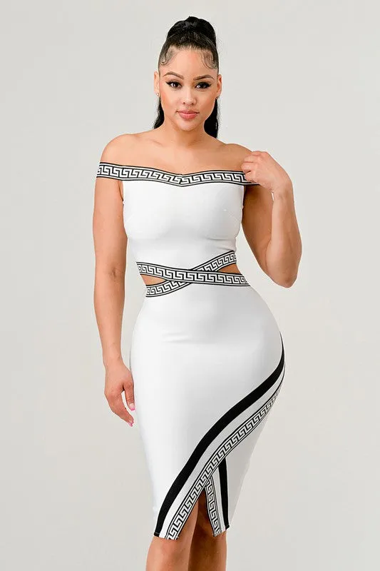 Naya Off Shoulder Bandage Mini Dress