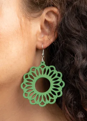 Paparazzi Accessories - Dominican Daisy - Green Earrings