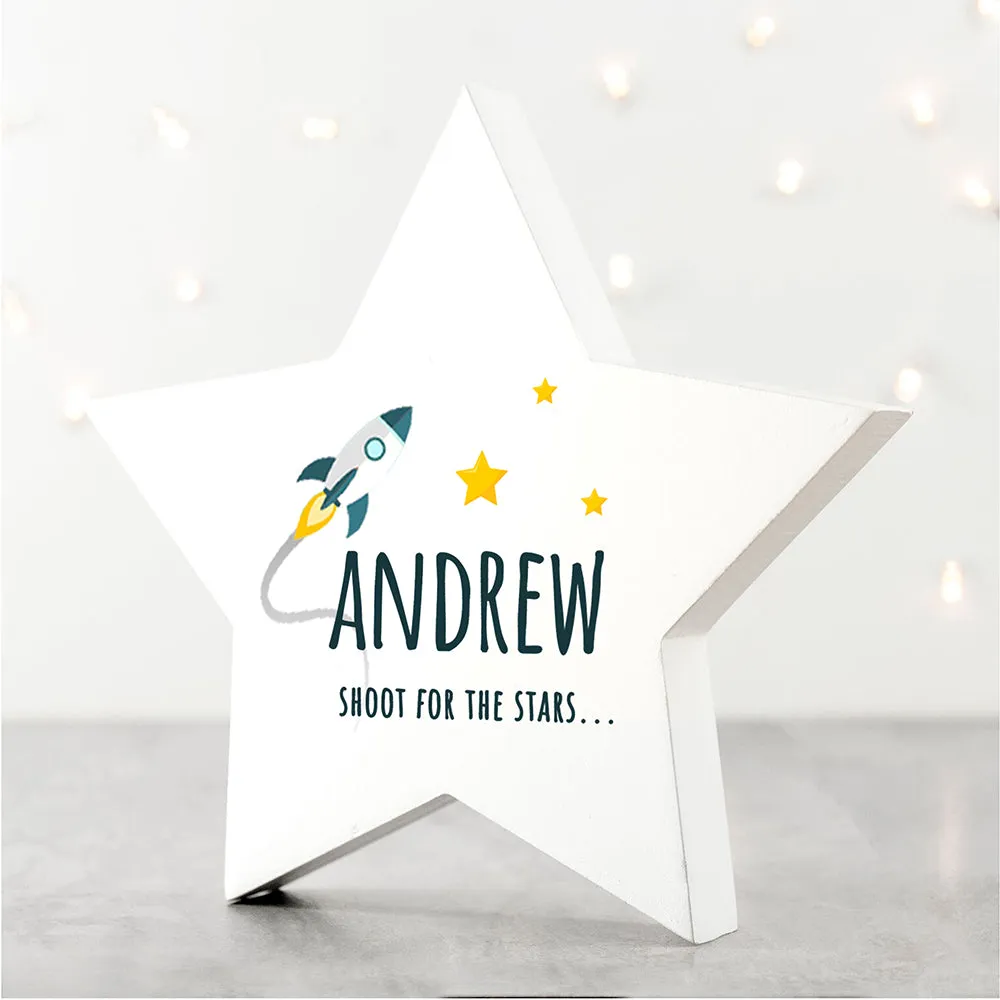 Personalised Rocket to the Stars Keepsake