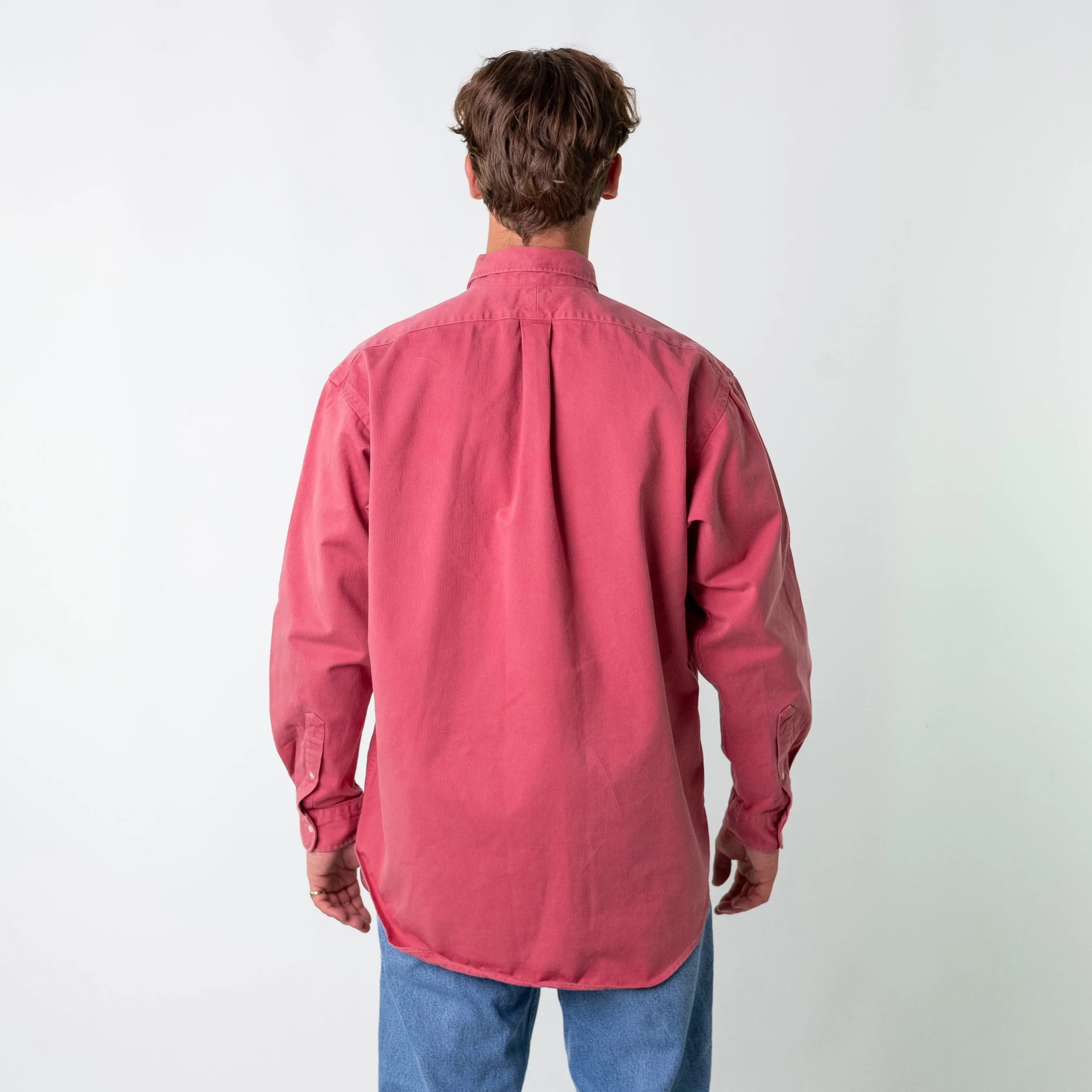 Pink 90s Polo Ralph Lauren Longsleeve Casual Shirt (L)