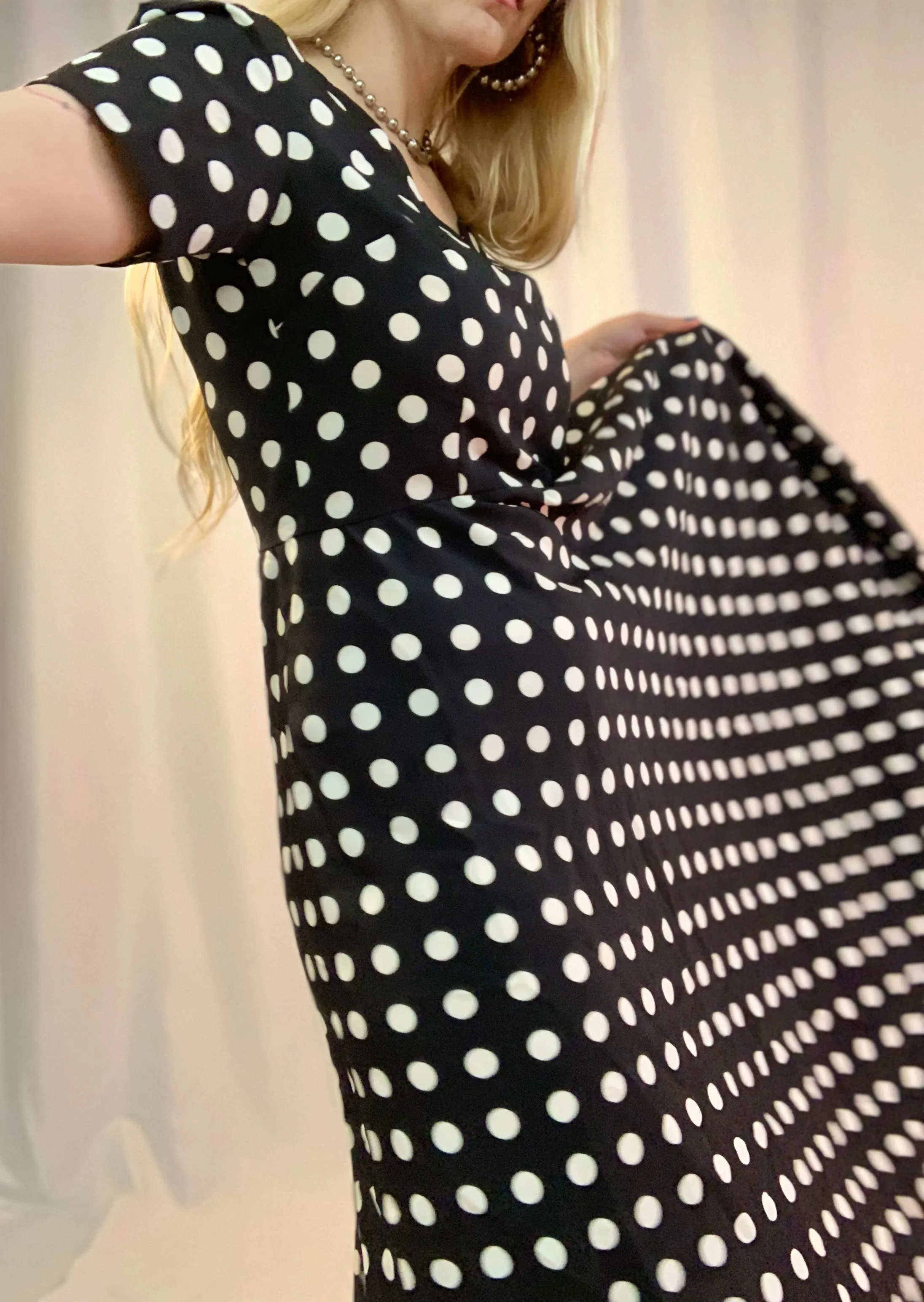 Polka dot sweetheart dress