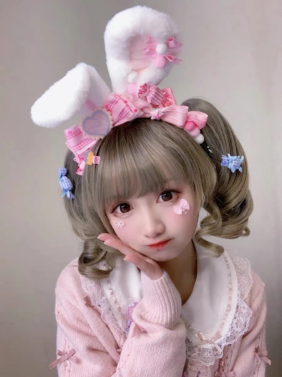 Rabbit ear KC Lolita accessories photo proper cosplay accessories