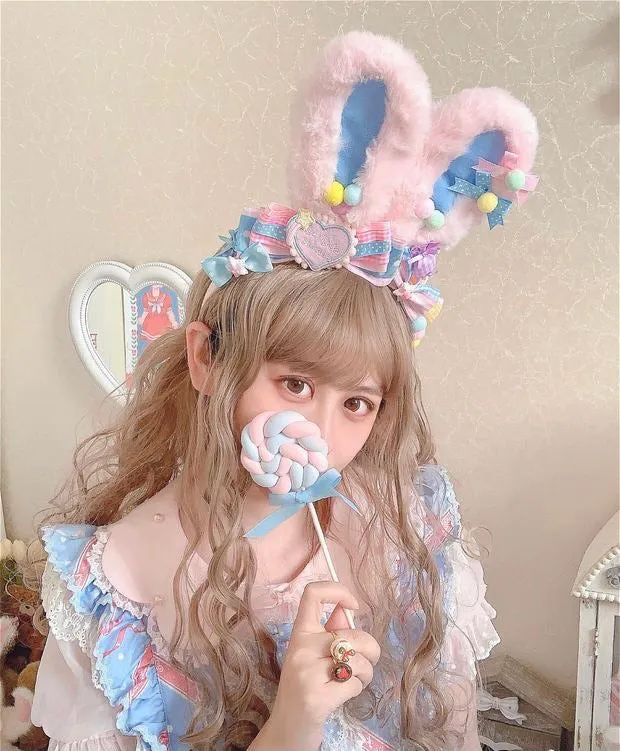 Rabbit ear KC Lolita accessories photo proper cosplay accessories