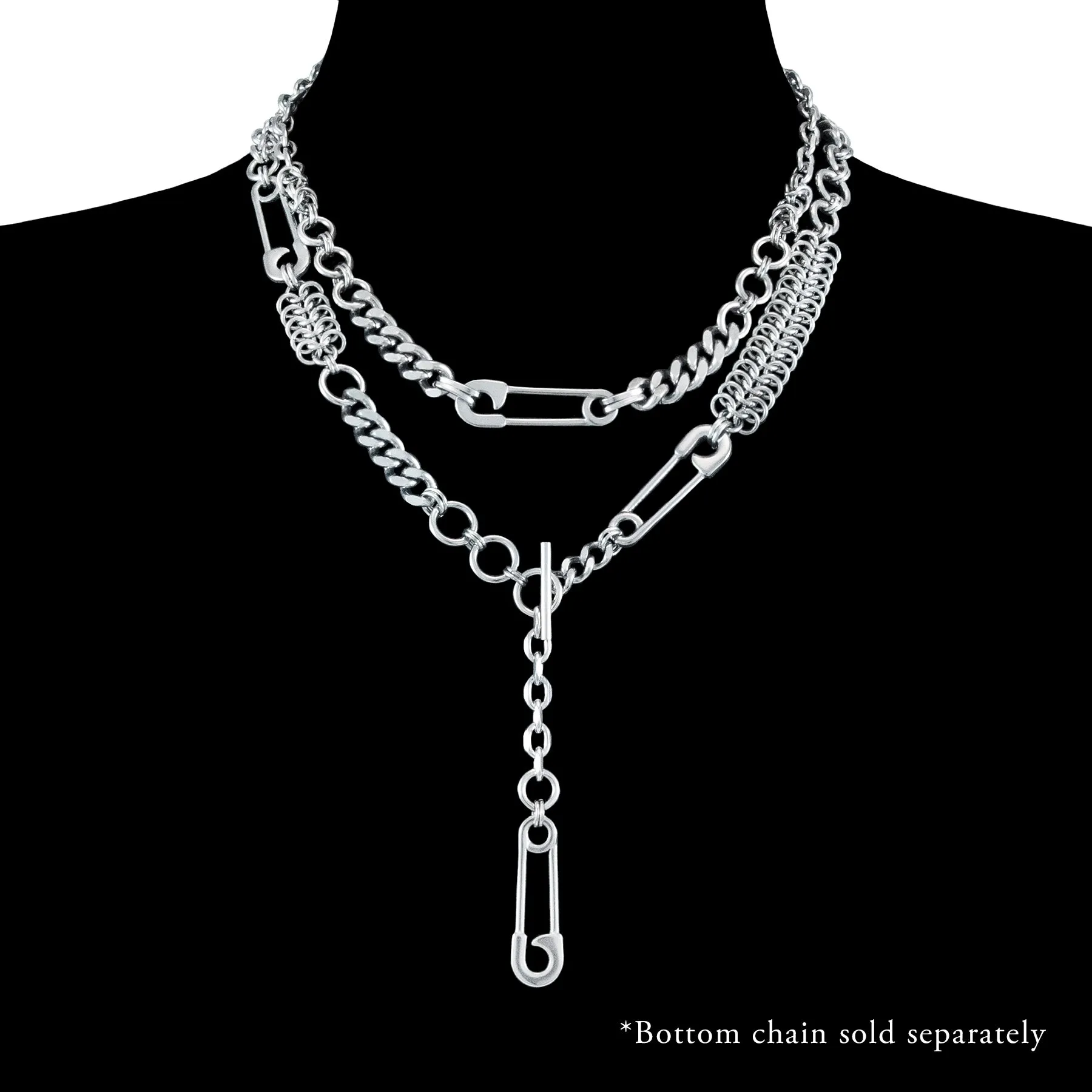 ROGUE Single Safety Pin Necklace