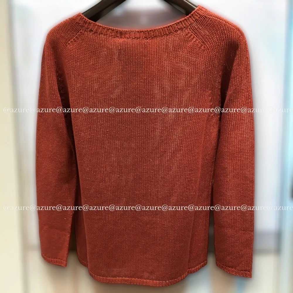 S Max Mara  |Crew Neck Casual Style Linen Long Sleeves Plain Party Style