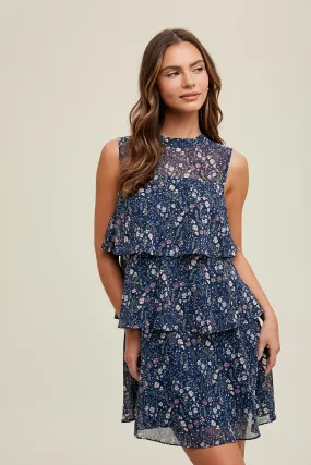 Sadie Floral Tiered Mini Dress