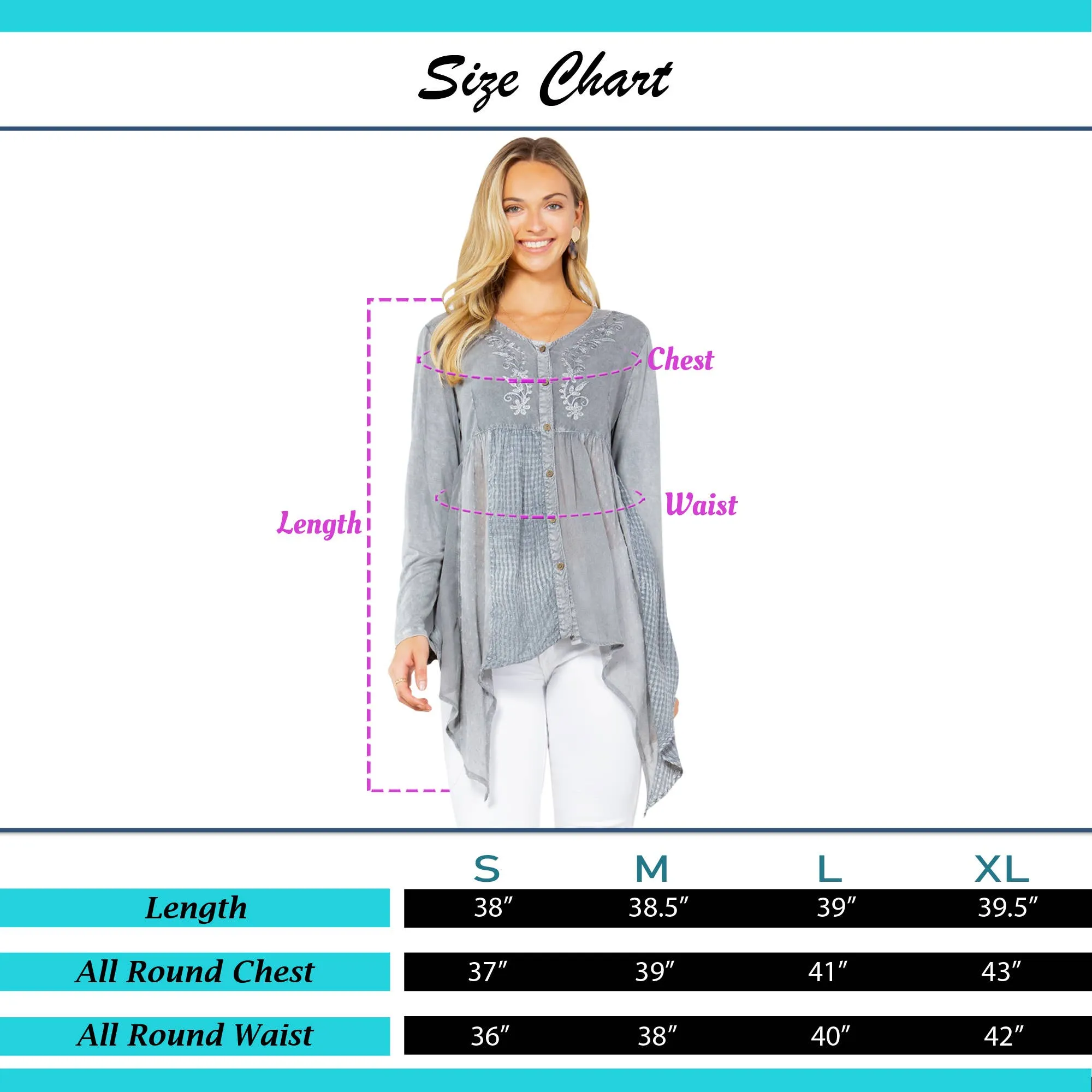 Sale Bohemian Rhapsody Stonewashed Rayon V-Neck Western Women Top