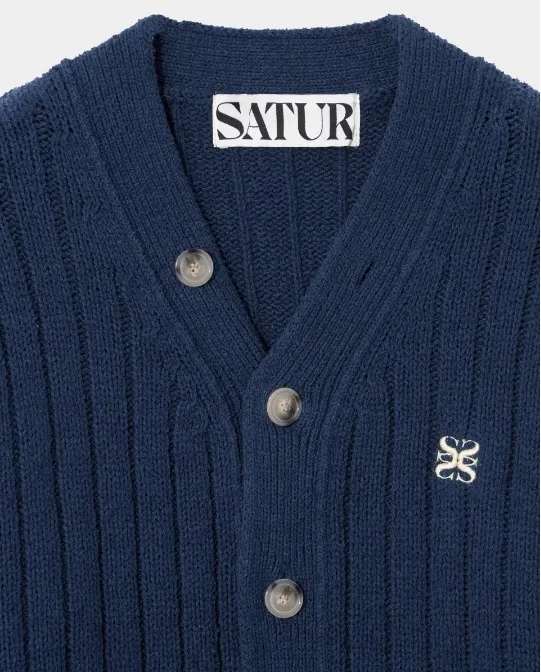 SATUR  |Cotton Logo Cardigans