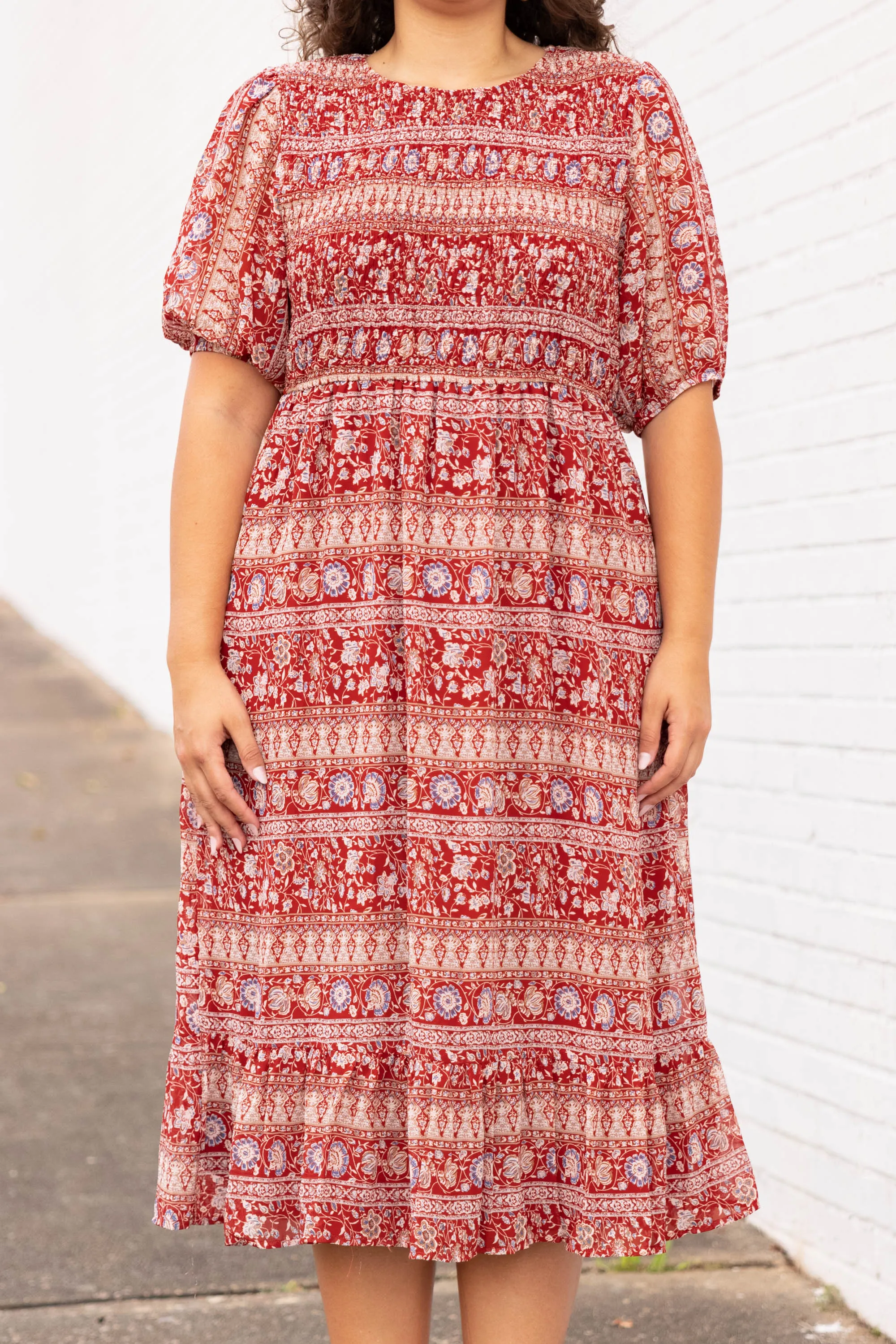 Seasonal Spirit Dress, Brick