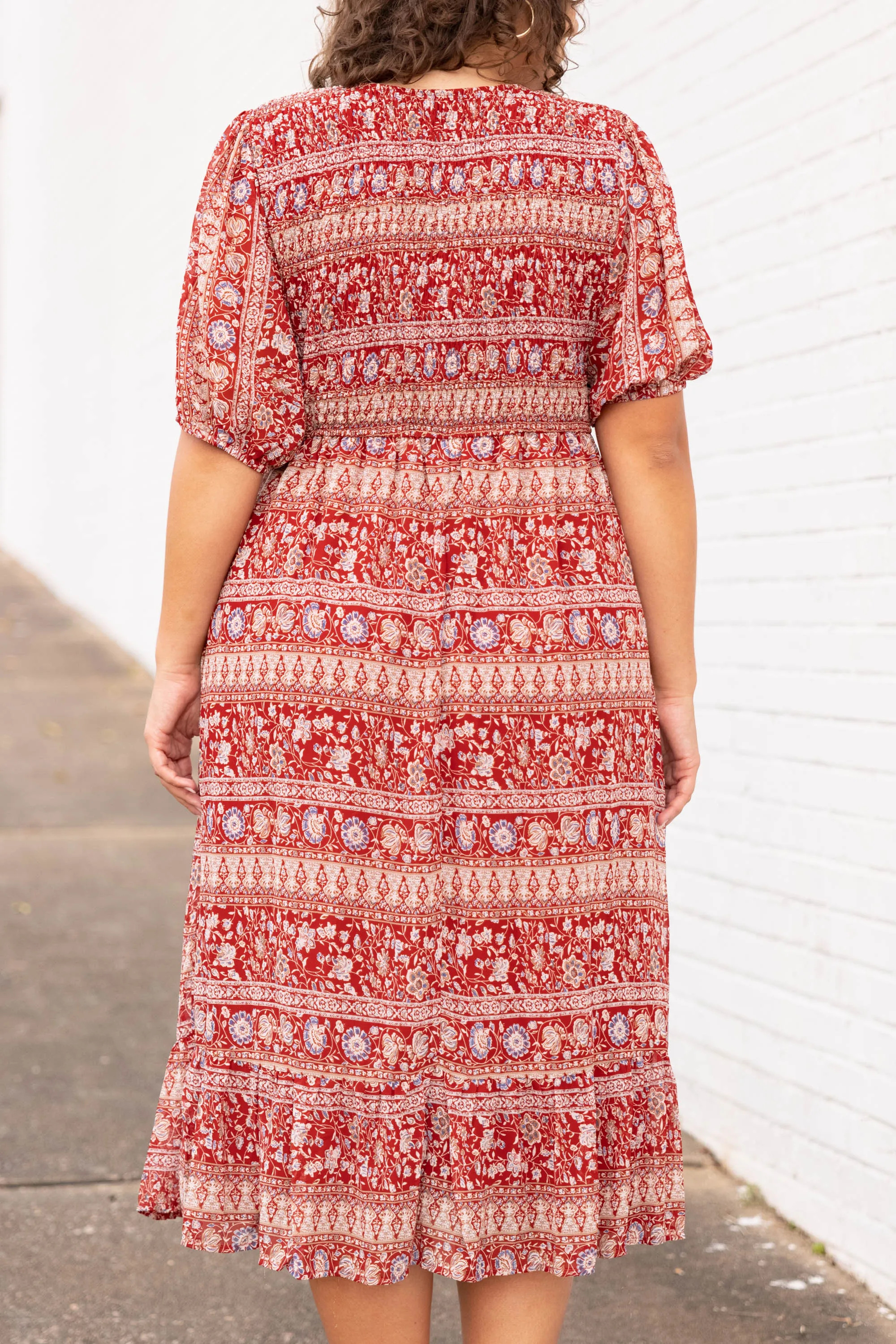 Seasonal Spirit Dress, Brick