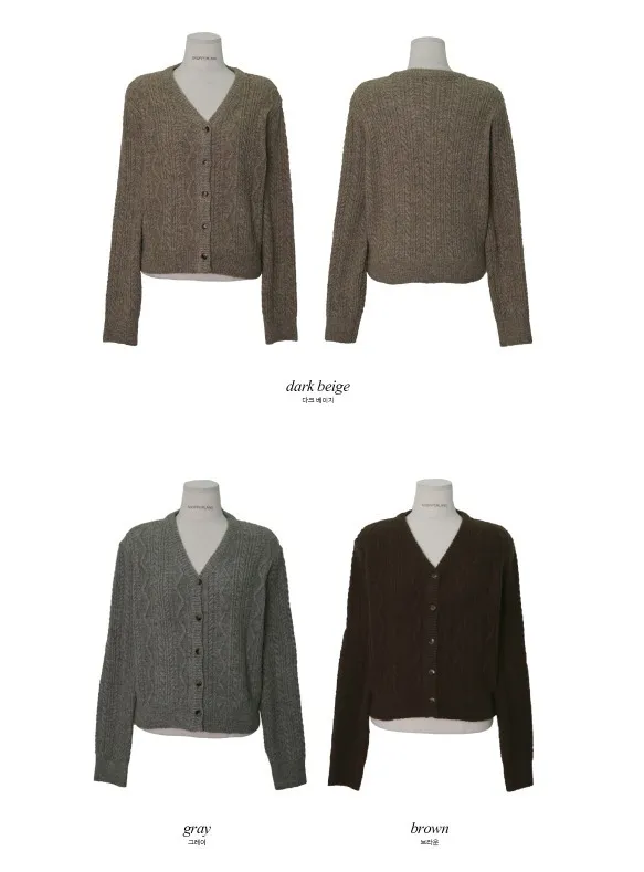 SHOPPERLAND  |Casual Style Wool Nylon Long Sleeves Plain Medium Cardigans