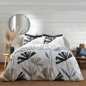 Skandi Duvet Cover Set - Black / Natural