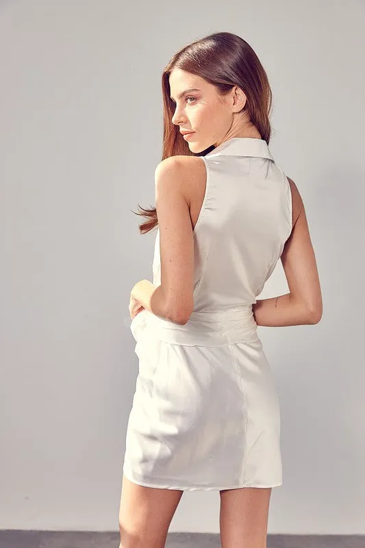 Sleeve Front Tie Dress