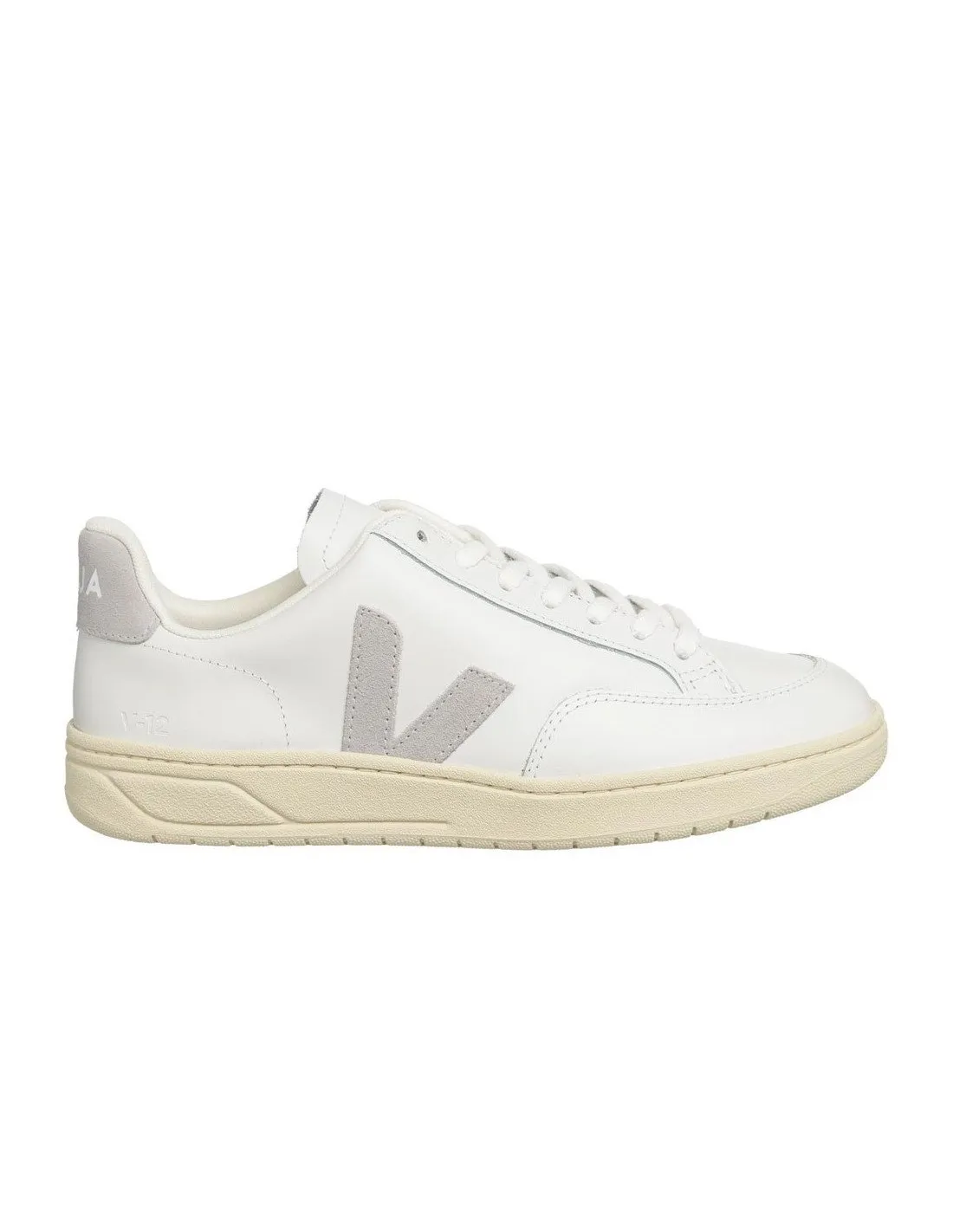 Sneakers Veja donna XD02034 V12 Leather bianca e grigia