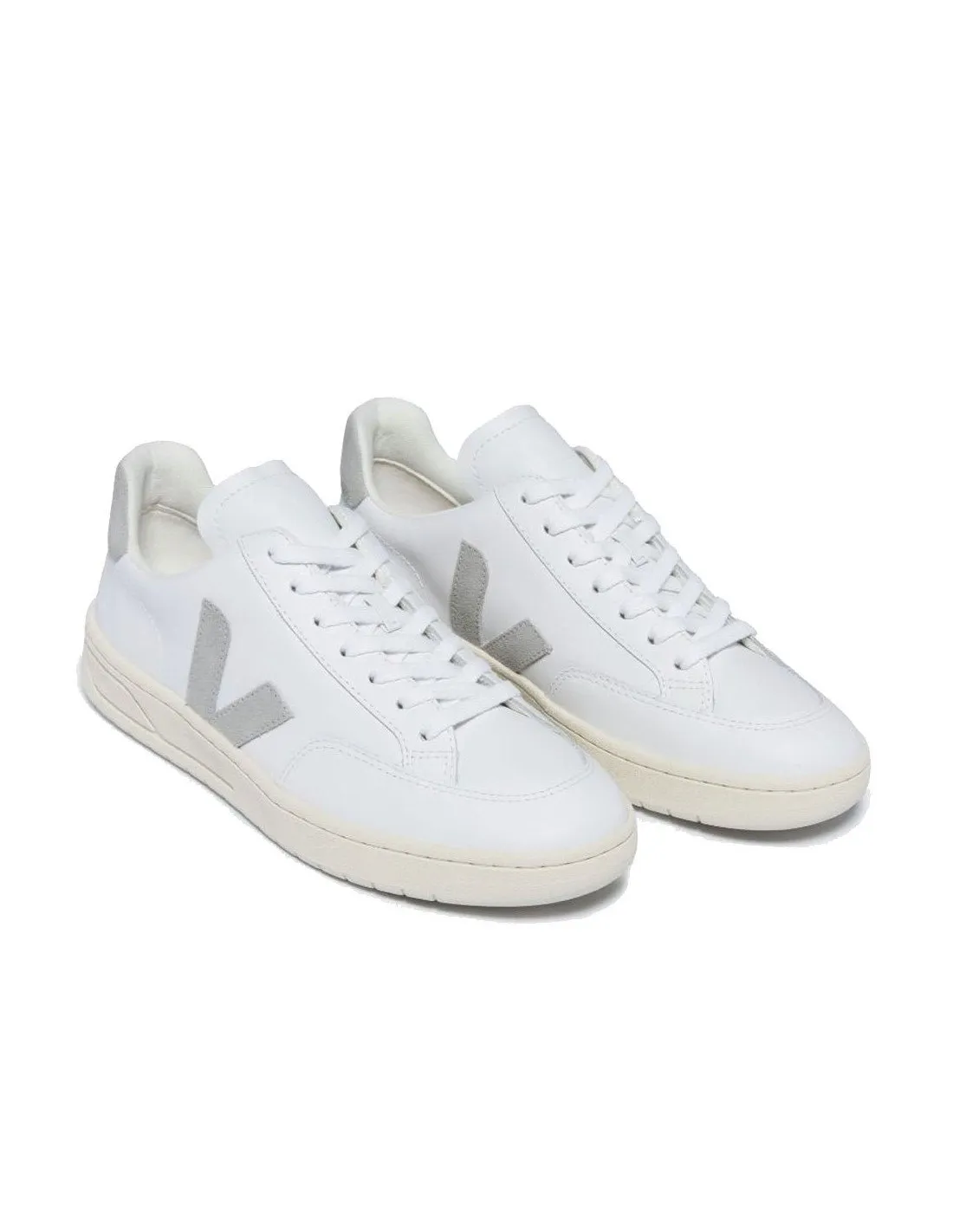 Sneakers Veja donna XD02034 V12 Leather bianca e grigia