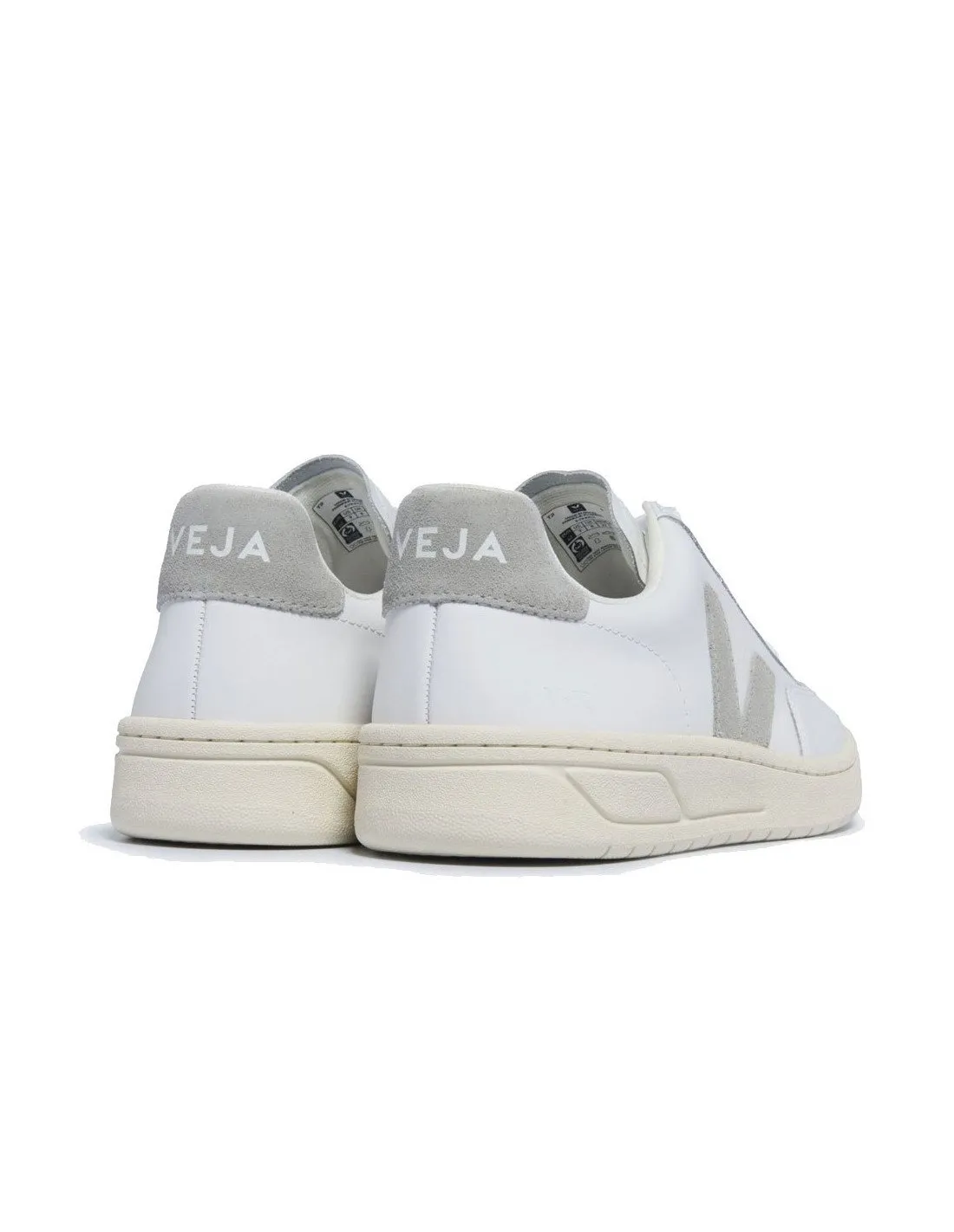 Sneakers Veja donna XD02034 V12 Leather bianca e grigia