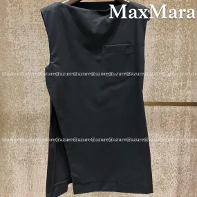 SPORT MAX  |Casual Style Sleeveless Street Style Plain Cotton