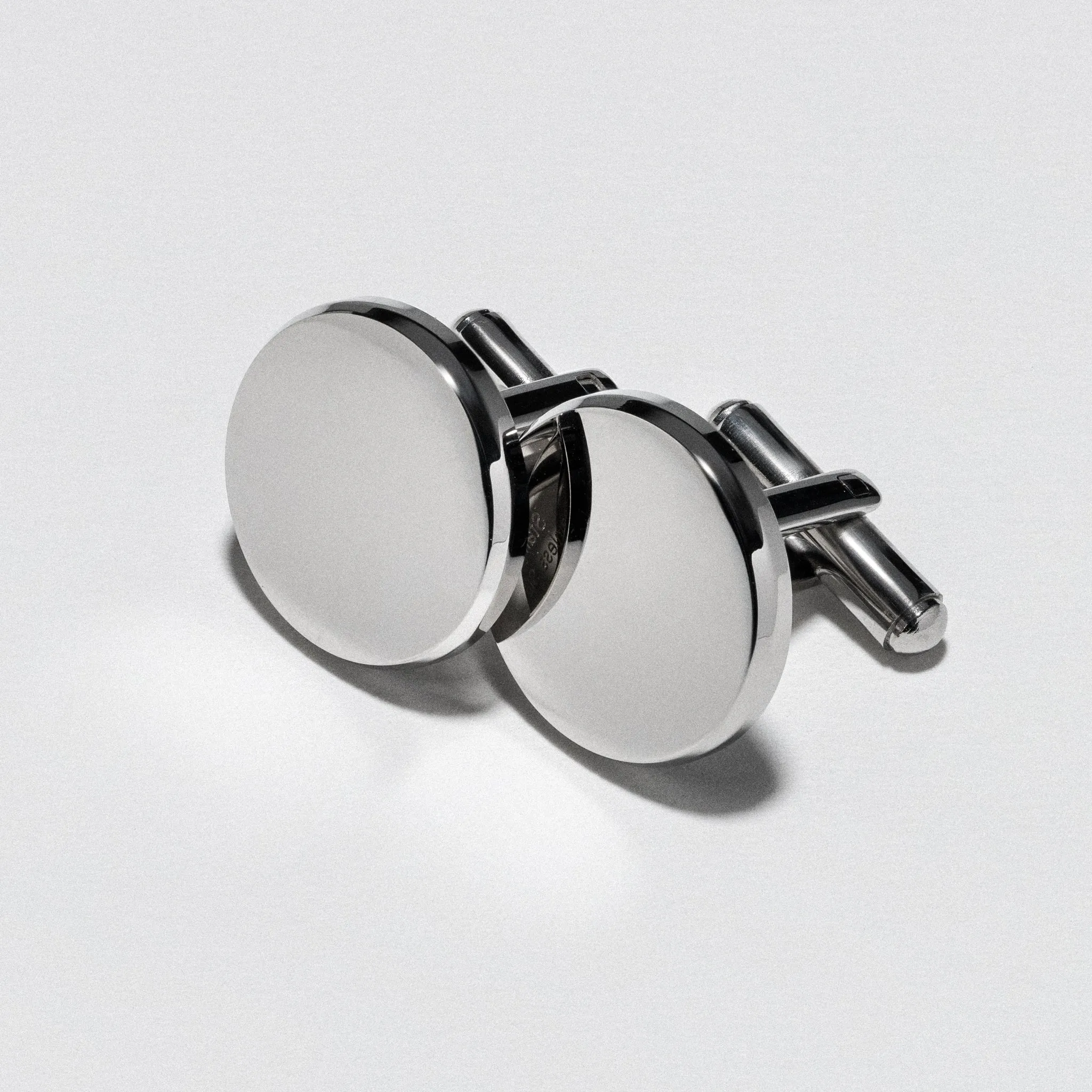 Stainless Steel Custom Cufflinks - Polished