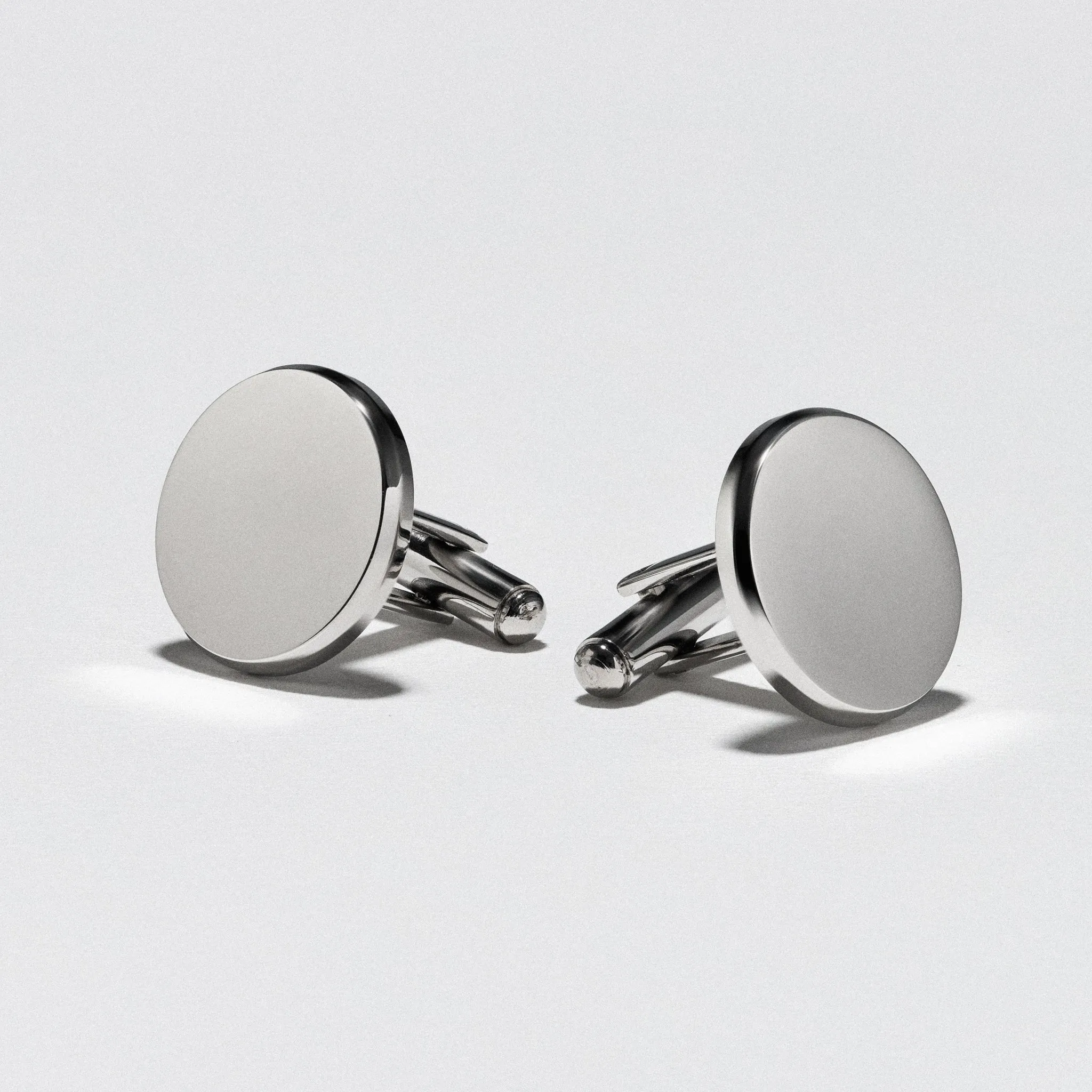 Stainless Steel Custom Cufflinks - Polished