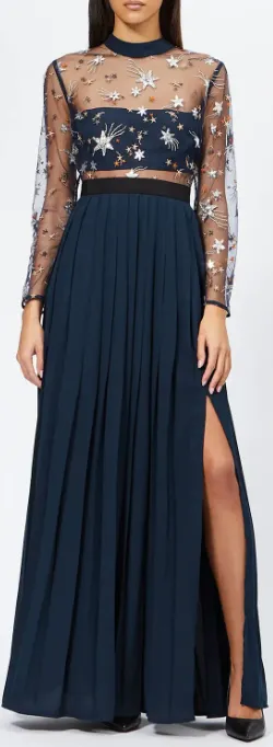 Star Tulle Embellished Gown