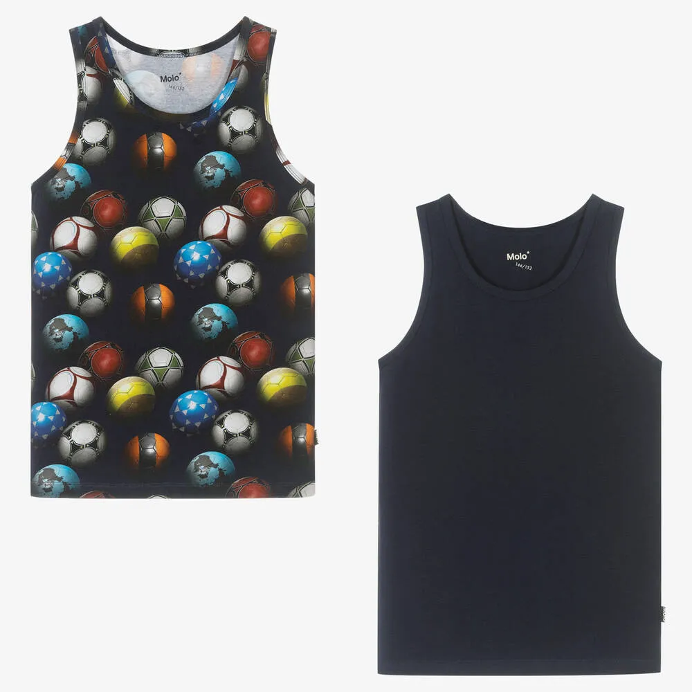 Teen Boys Cotton Vests (2 Pack)