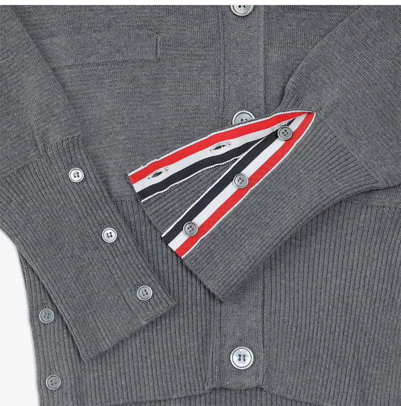 THOM BROWNE  |Stripes Casual Style Street Style Long Sleeves Plain