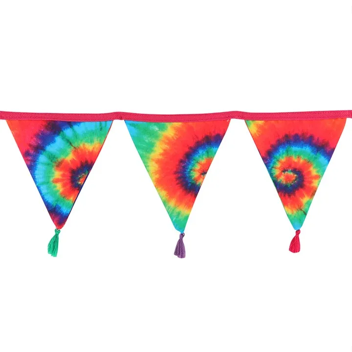 Tie dye Bunting with tassles