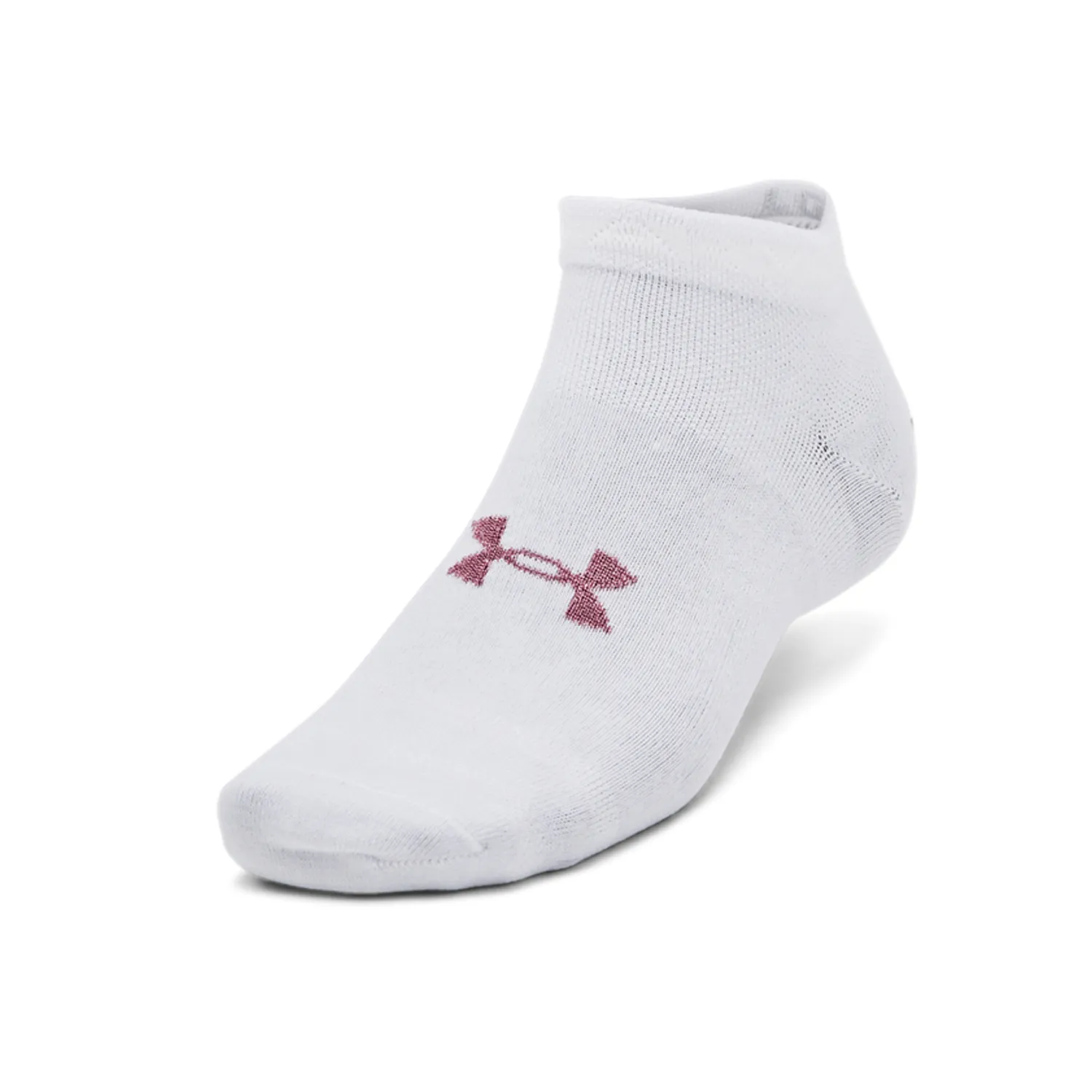 Under Armour Essential x 3 Calze  White/Pink Elixir