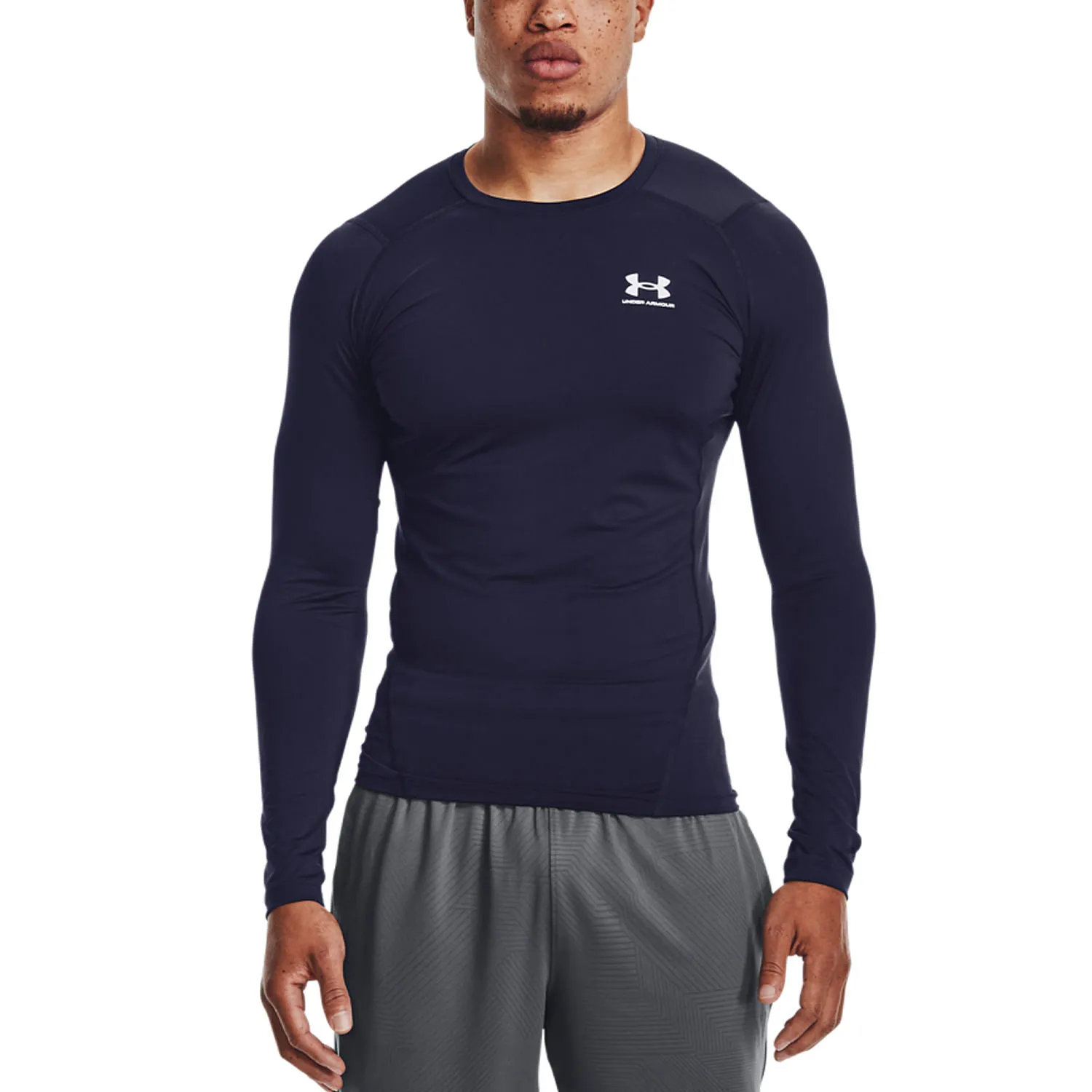 Under Armour HeatGear Compression Maglia  Midnight Navy/White