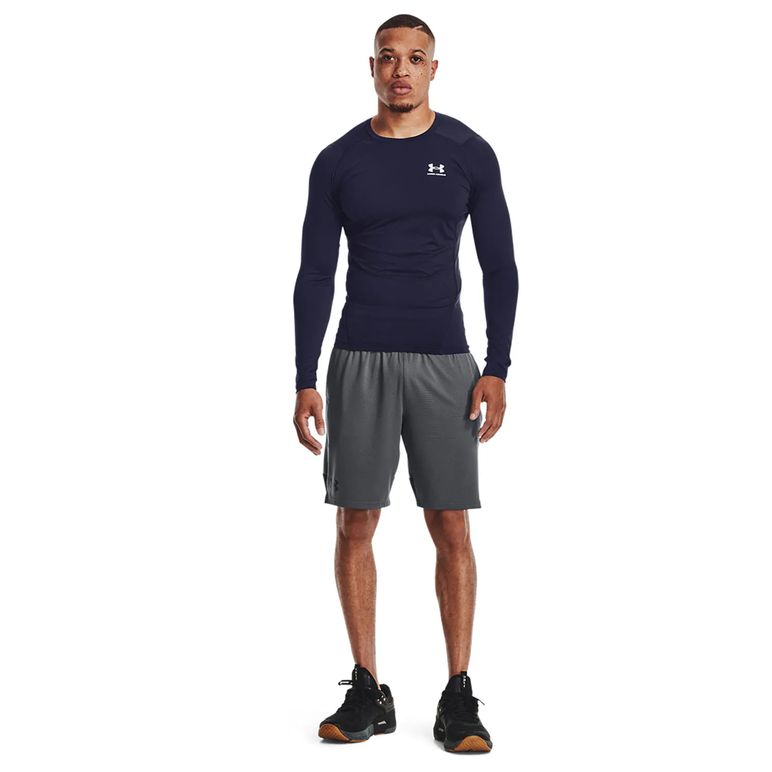 Under Armour HeatGear Compression Maglia  Midnight Navy/White