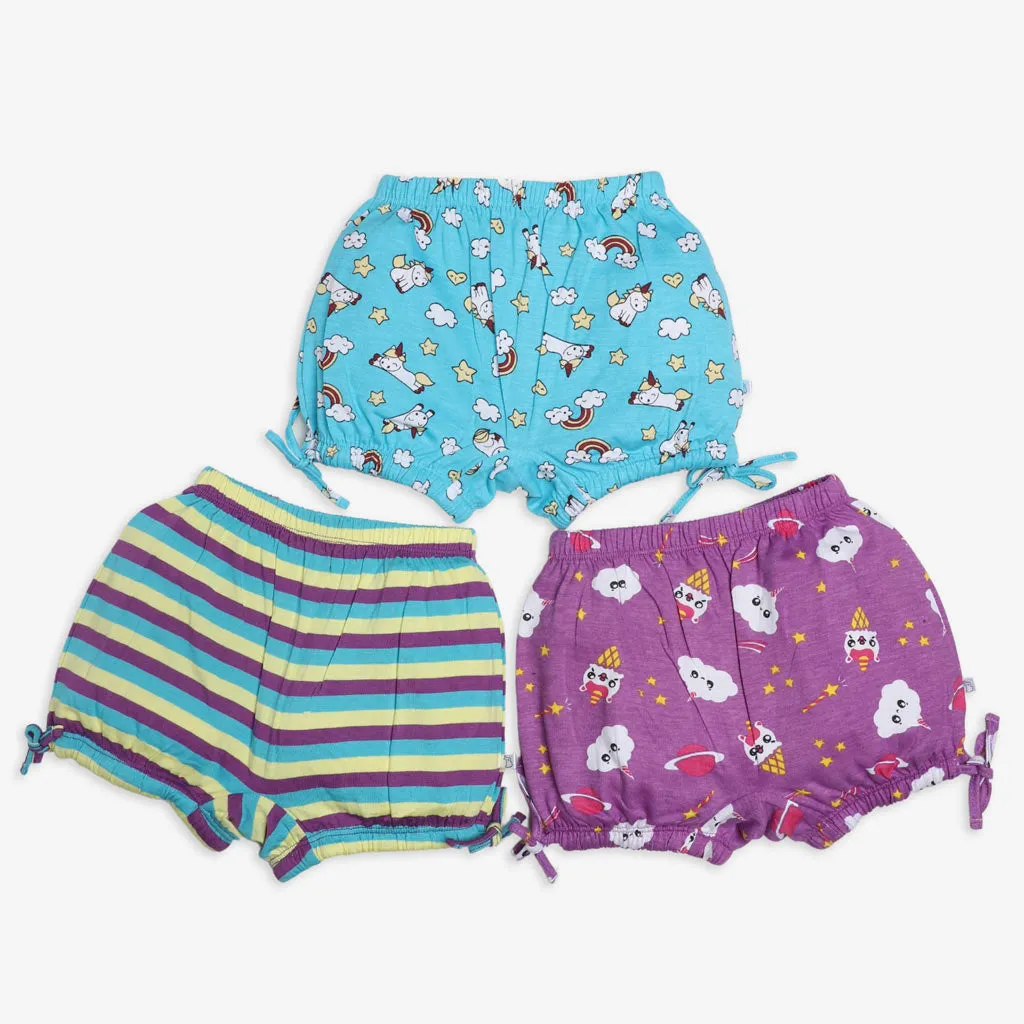 Unisex Toddler Bloomer -6 Pack (Paws Only - Unicorn Dreams)