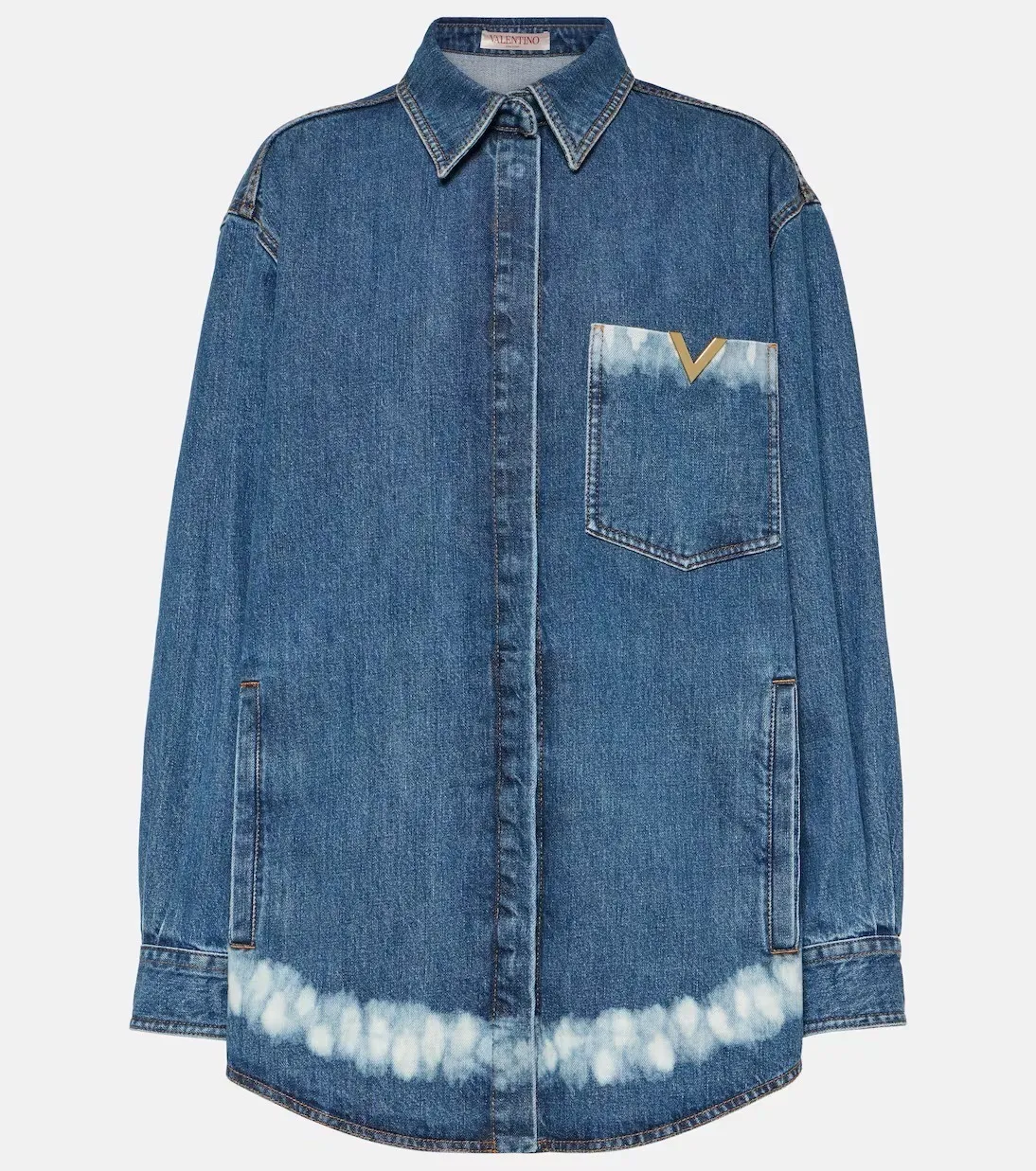 VALENTINO  |Casual Style Denim Blended Fabrics Street Style Long Sleeves