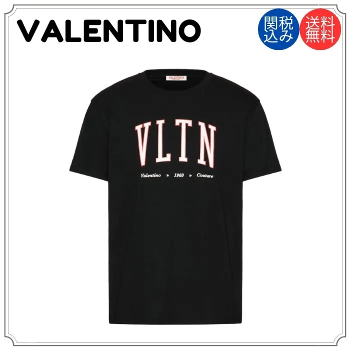 VALENTINO  |Cotton Short Sleeves Logo Luxury T-Shirts