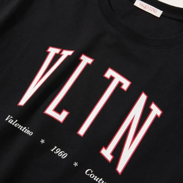 VALENTINO  |Cotton Short Sleeves Logo Luxury T-Shirts