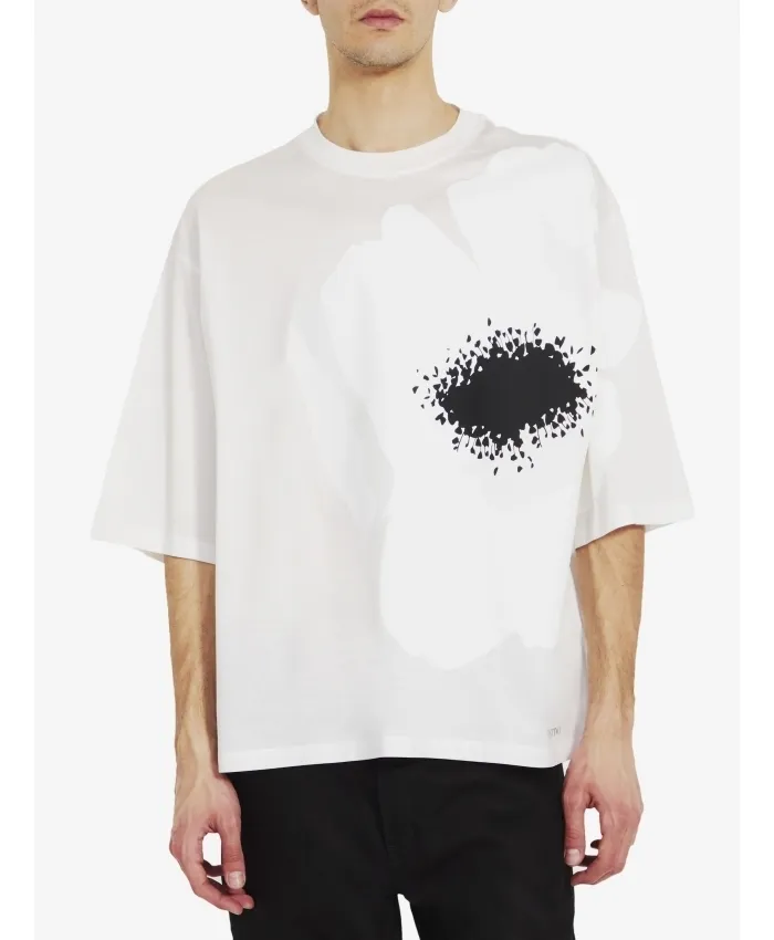 VALENTINO  |Crew Neck Cotton Short Sleeves Luxury Crew Neck T-Shirts