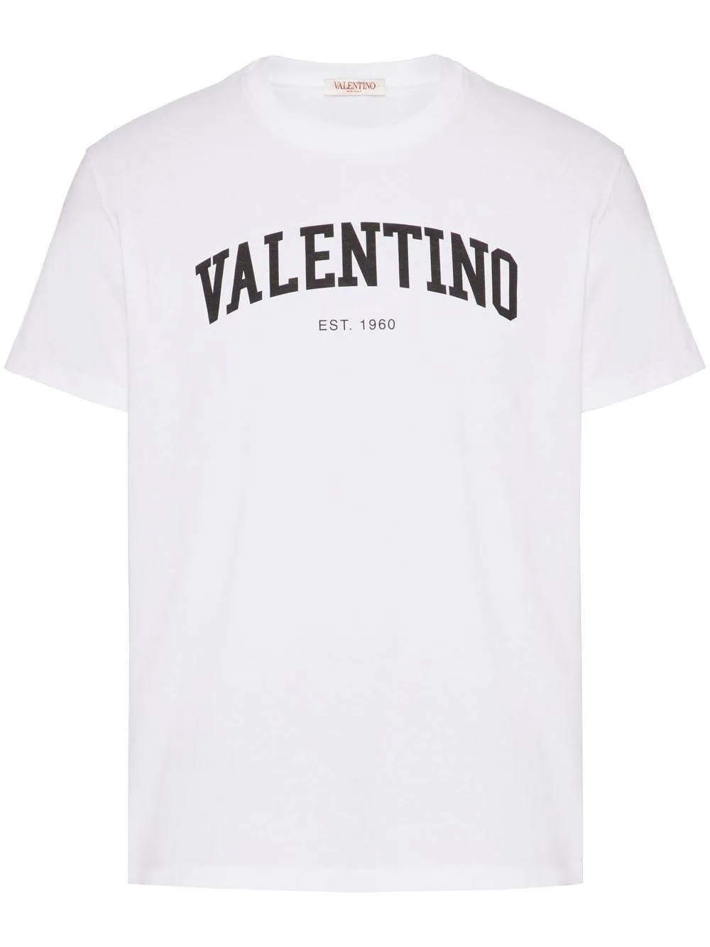 VALENTINO  |Crew Neck Plain Cotton Short Sleeves Logo Luxury