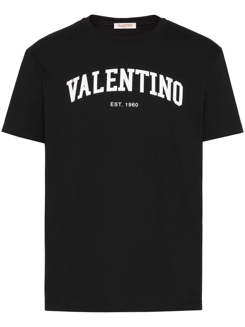 VALENTINO  |Crew Neck Plain Cotton Short Sleeves Logo Luxury