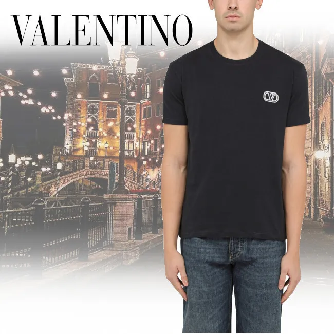 VALENTINO  |Street Style Cotton Logo Luxury T-Shirts