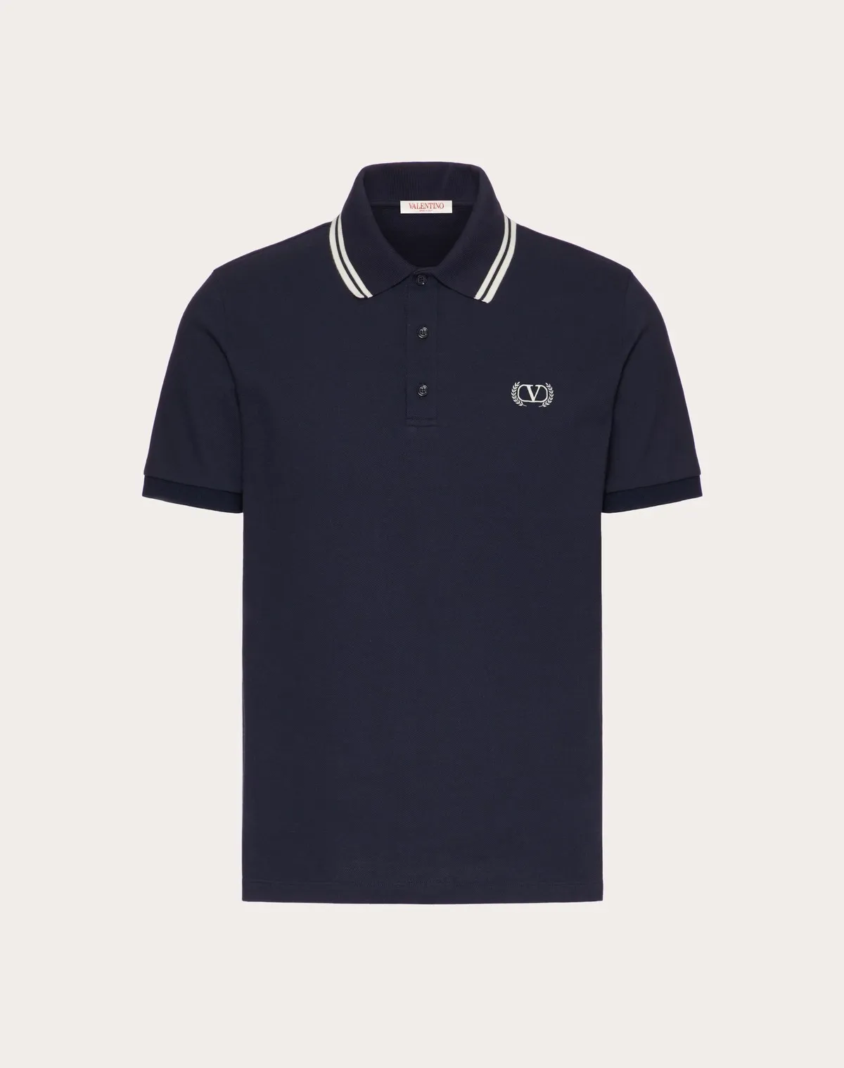 VALENTINO  |Stripes Monogram Street Style Plain Cotton Short Sleeves