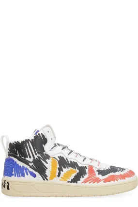 Veja V-10 Graffiti Lace-Up Sneakers