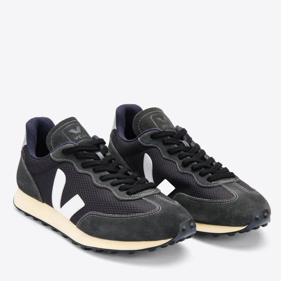 Veja Women's Rio Branco Mesh Running Style Trainers - Black/White/Oxford Grey - UK 3 | Coggles