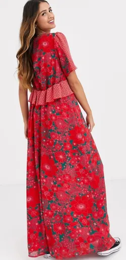 Vivid Floral Maxi Dress