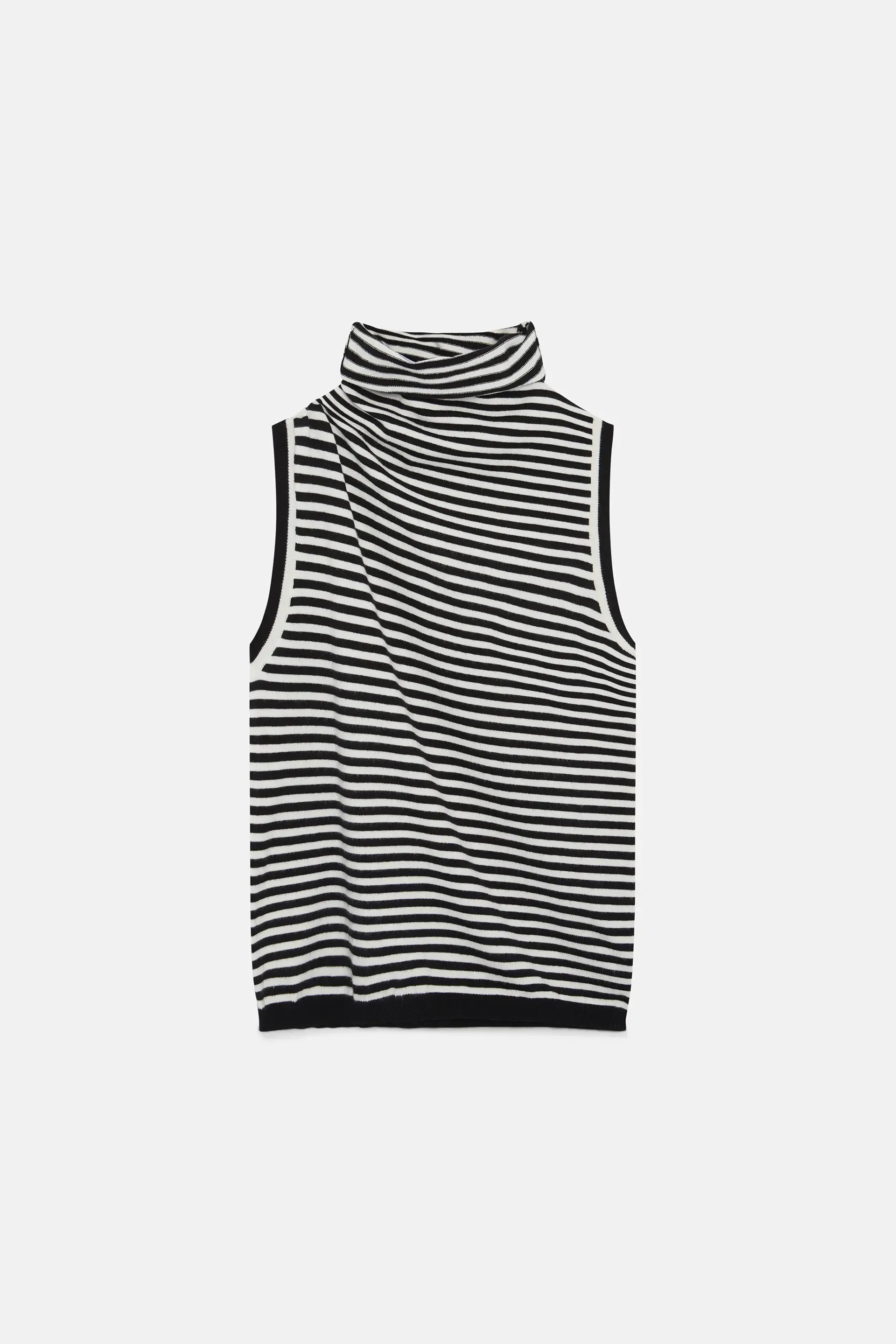 Wild Pony Sleeveless knit top with white stripes