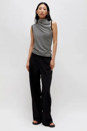 Wild Pony Sleeveless knit top with white stripes