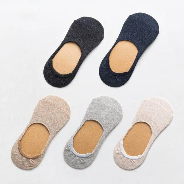 Women Socks Solid Color Fashion Wild Shallow Mouth Felmen